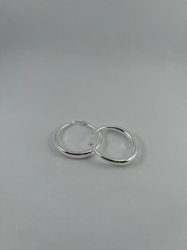 Pendientes de argolla variable de plata de ley